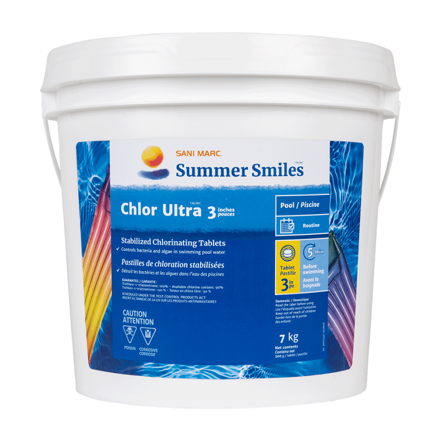 Summer Smiles Chlor Ultra 3" Tablets – Stabilized Pool Chlorine (7 kg)