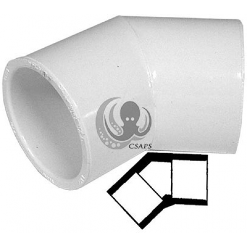 45-Degree Elbow – 1-1/2" Slip PVC Fitting