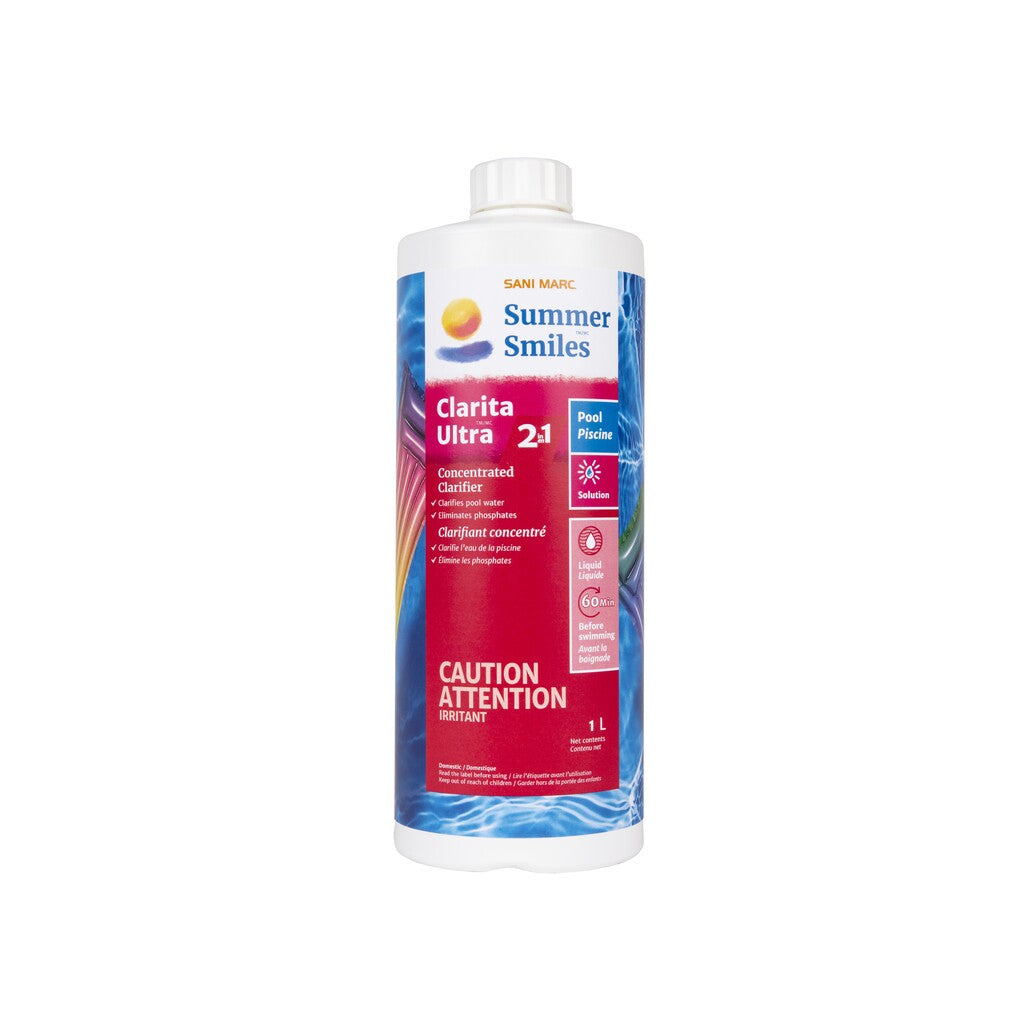 Summer Smiles Clarita Ultra 2-in-1 – Clarifier & Phosphate Remover for Crystal-Clear Pool Water (500 mL)