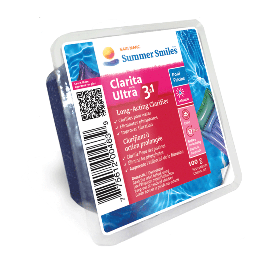 Summer Smiles Clarita Ultra 3-in-1 – Advanced Pool Water Clarifier (100 g)