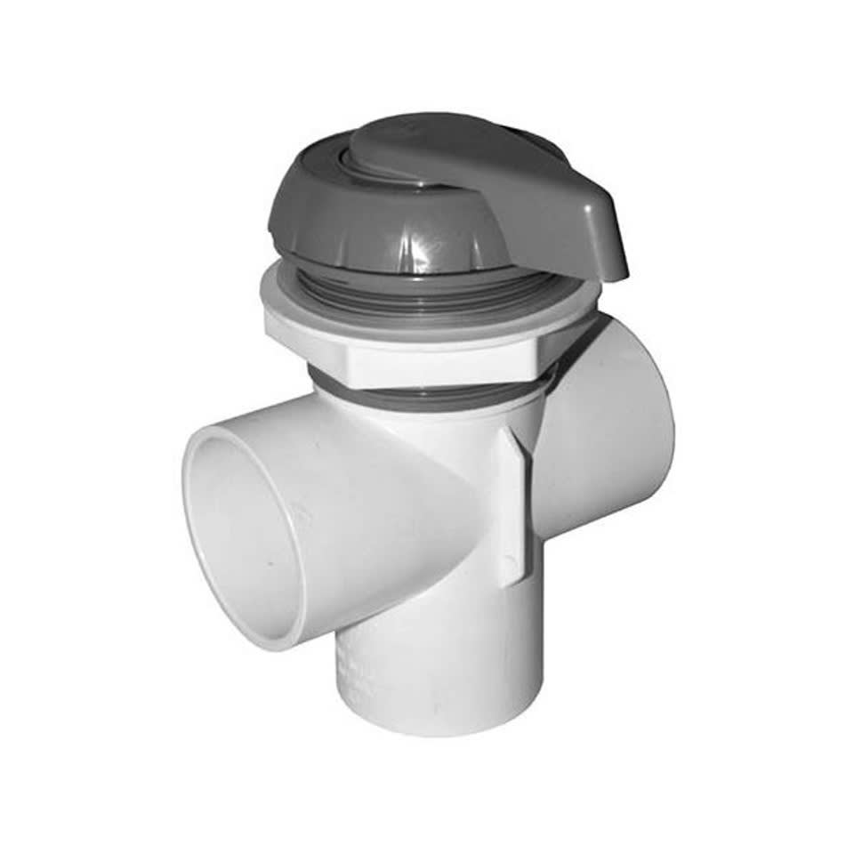 2" Notched Diverter Valve (Grey) – 3-Way Spa & Pool Flow Control