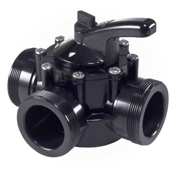 Hayward PSV3SM 3-Port CPVC Ball Valve – External Union, 1.5" MIP Fittings