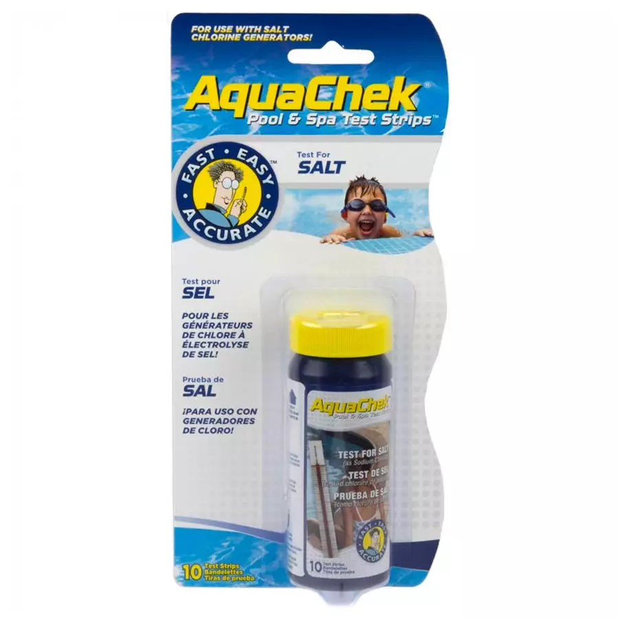 AquaChek White Salt Test Strips - Fast & Accurate Salt Level Testing for Pools and Spas