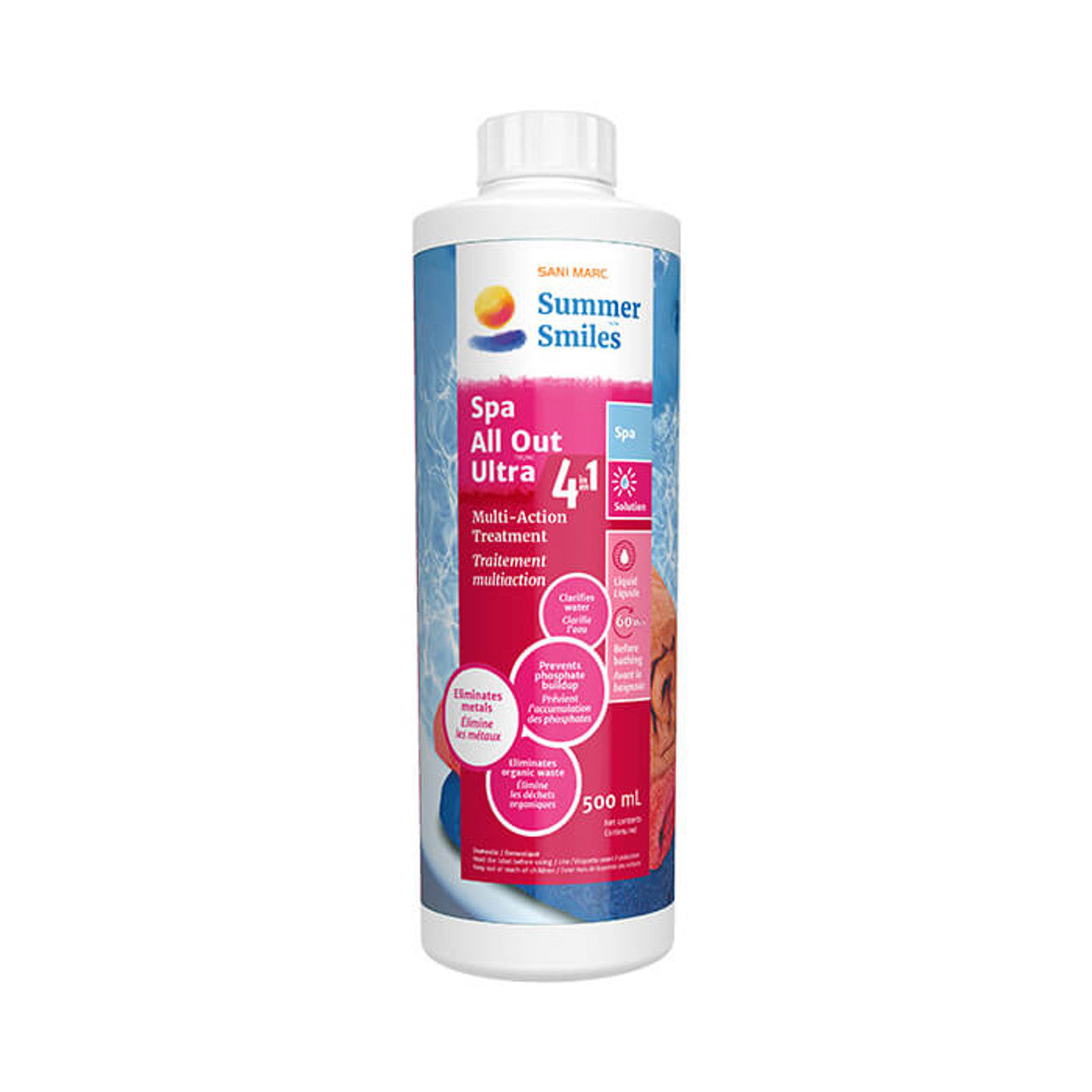 Summer Smiles Spa All Out Ultra 4-in-1 – Complete Spa Treatment for Clean, Balanced Water (1 L)