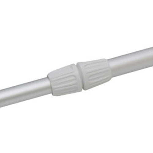 Telescopic Aluminum Vacuum Pole – 8' to 16' with Lock & Grip Handle (Silver Ribbed)