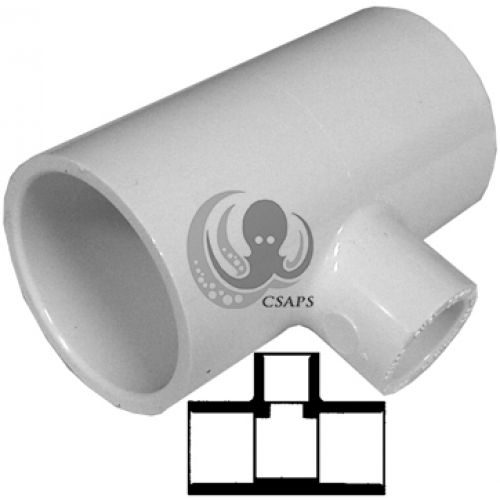 PVC Reducing Tee – 2" Slip x 1/2" Slip Pool & Spa Plumbing Fitting