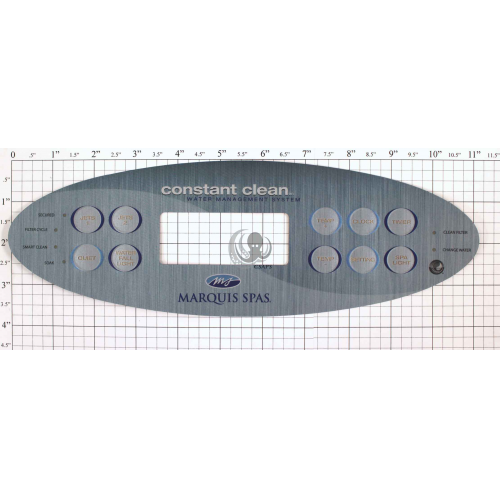 Marquis Spa 10-Button Overlay – 11" x 3-5/8" (MS-650-0647)