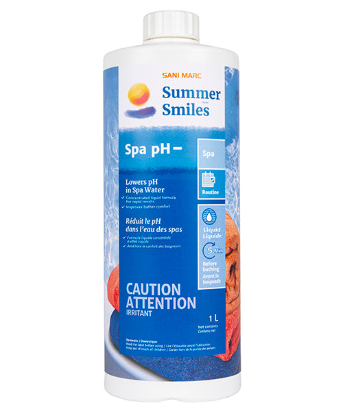 Summer Smiles Spa pH- – Fast-Acting pH Reducer for Spas & Hot Tubs (1 L)
