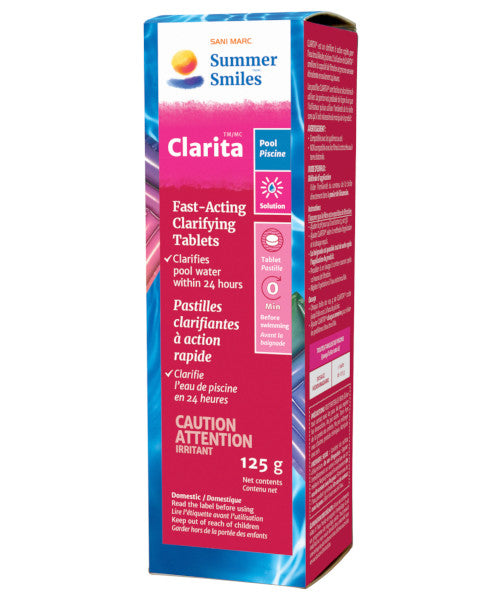 Summer Smiles Clarita Tablets – Powerful Clarifier for Sparkling Pool Water (5 x 25 g)