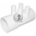 Waterway Manifold 2" S x 2" S with Four 3/4" Ribbed Barbs – Spa Plumbing Distribution Manifold (SKU 672-7110)