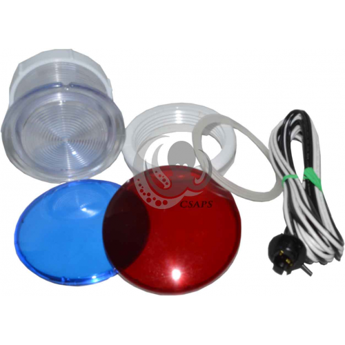 Waterway Light Kit – 3-1/2" Complete Spa Light Assembly with Coloured Lenses