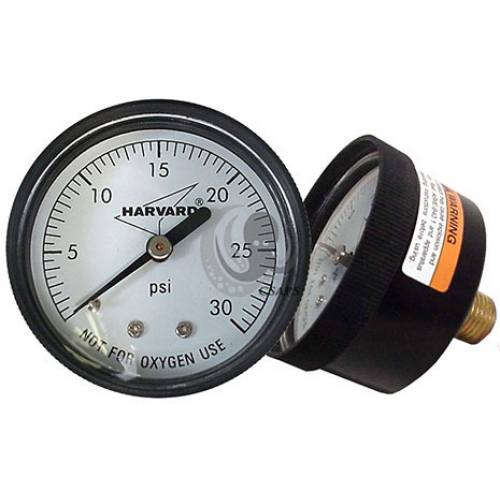 30 PSI Pressure Gauge – 1/4" NPT Back Mount