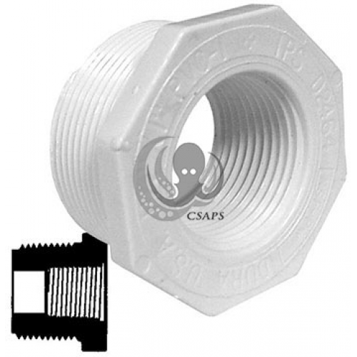 Reducing Bushing 1-1/2" MPT x 1-1/4" FPT – PVC Threaded Plumbing Adapter