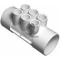 Waterway Manifold 2" S x 2" S with Six 1/2" Barbs – Spa Plumbing Distribution Manifold (SKU 672-4110)