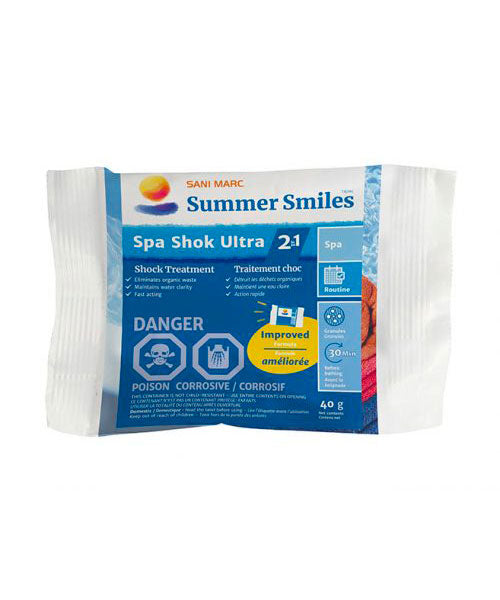 Summer Smiles Spa Shok Ultra 2-in-1 – Spa Shock & Clarifier (40 g)
