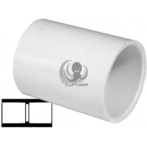 1" PVC Slip Coupling – Straight Connector for Pool & Spa Plumbing