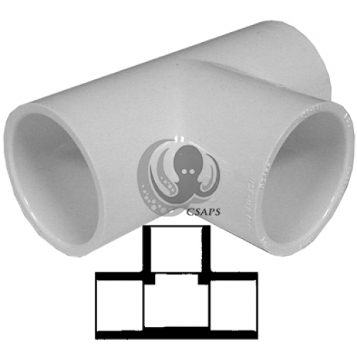 1" Slip PVC Tee – Three-Way Socket Plumbing Fitting