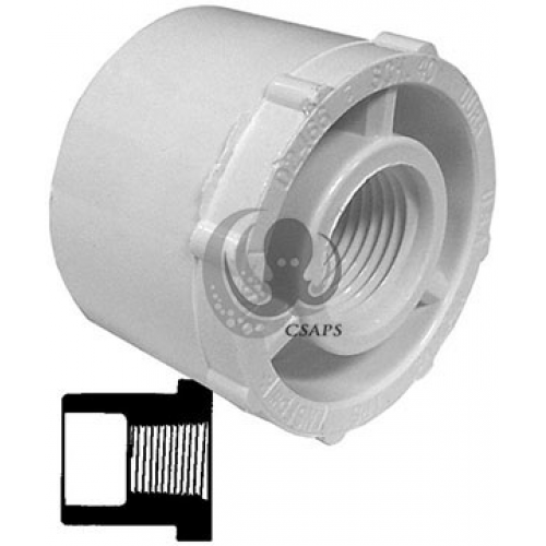Reducer Bushing 1-1/2" Spigot x 3/4" FPT – PVC Plumbing Adapter